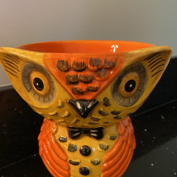 Johanna Parker Ceramic Owl Buddy Dish Bowl Candy, Tidbits, Ornaments, Halloween - Picture 2 of 11